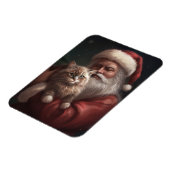 シベリア猫とサンタクロースフェスティバルクリスマス マグネット (左側)