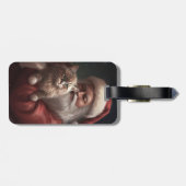 シベリア猫とサンタクロースフェスティバルクリスマス ラゲッジタグ (裏面横)