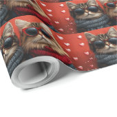 シベリア猫とハートバラバレンタインデー ラッピングペーパー (ロールコーナー)