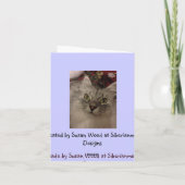 シベリア猫のメッセージカード カード (裏面)