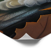 シベリア猫ハロウィン不気味 ポスター (角)