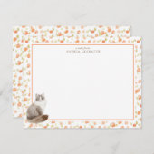 シベリア猫パーソナライズされた文房具 ノートカード (正面/裏面)