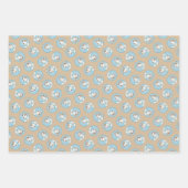 シベリア絵を描ハスキー犬アート ラッピングペーパーシート (正面3)