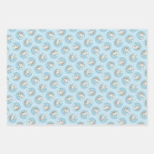 シベリア絵を描ハスキー犬アート ラッピングペーパーシート (正面)