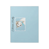 シベリア絵画ハスキー犬の子犬 – オリジナルドッグアートN ノートパッド (回転)