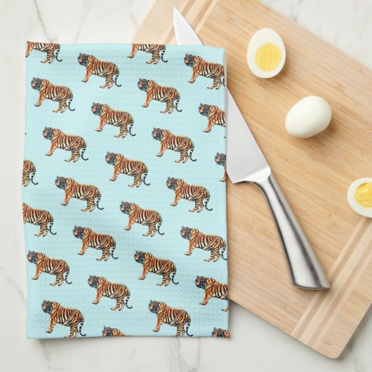 シベリア虎 キッチンタオル (四つ折り)