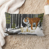 シベリア虎 ランバークッション (ブランケット)