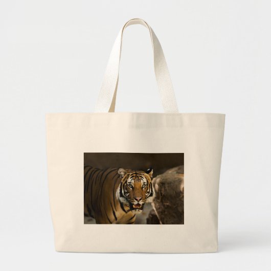 シベリア虎 ラージトートバッグ (正面)