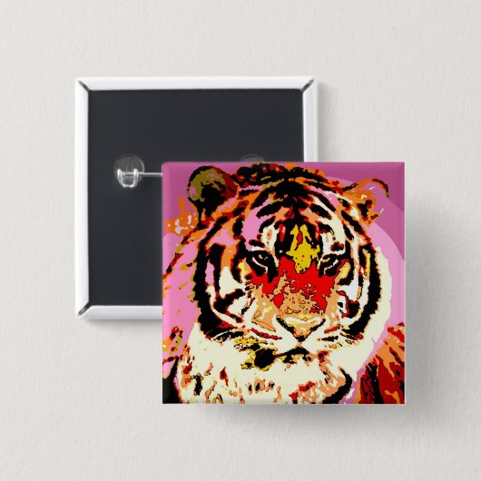 シベリア虎 缶バッジ (正面&裏面)