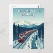 シベリア鉄道ヴィンテージ旅行 ポストカード (正面/裏面)
