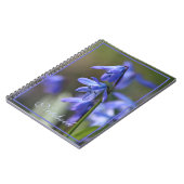 シベリア青シソ（木目）花 ノートブック (左側)