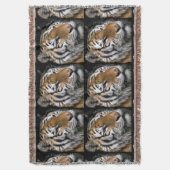 シベリア・タイガー愛好家 スローブランケット (正面縦)