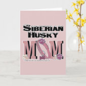 シベリア・ハスキーの母 カード (黄色い花)