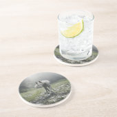 シベリア・ハスキーの白コースター コースター (側面)