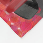 シベリア・ハスキーハート車 フリースブランケット (角)