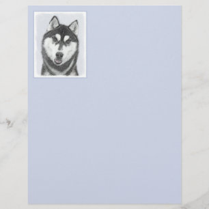 シベリア・ハスキー絵画の犬アート