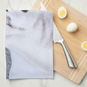 シベリア・ハスキー絵画の犬アート キッチンタオル (四つ折り)