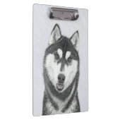 シベリア・ハスキー絵画の犬アート クリップボード (右)