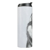 シベリア・ハスキー絵画の犬アート タンブラー (回転左)