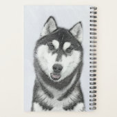 シベリア・ハスキー絵画の犬アート プランナー手帳 (裏面)
