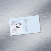 シベリア・ハスキー絵画の犬アート マグネット名刺 (インサイチュ)