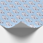 シベリア・ハスキー絵画の犬アート ラッピングペーパー (角)