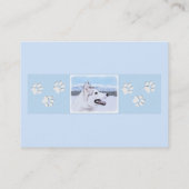 シベリア・ハスキー絵画の犬アート 名刺 (裏面)