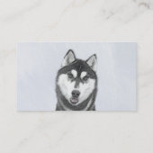 シベリア・ハスキー絵画の犬アート 名刺 (裏面)