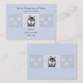 シベリア・ハスキー絵画の犬アート 名刺 (正面/裏面)