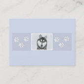 シベリア・ハスキー絵画の犬アート 名刺 (裏面)