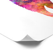 シベリア・ハスキー01水色 ポスター (角)