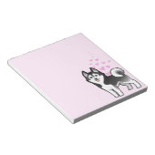 シベリア・ハスキー/アラスカン・マラムート・ラブ ノートパッド (アングル)