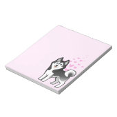 シベリア・ハスキー/アラスカン・マラムート・ラブ ノートパッド (回転)