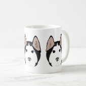 シベリア・ハスキー・オン・マグ コーヒーマグカップ (正面右)