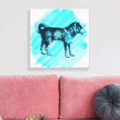 シベリア・ハスキー キャンバスプリント (インサイチュ (リビング))