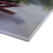 シベリア・ハスキー・クリスマスの雪の冬 カッティングボード (角)