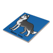 シベリア・ハスキー タイル (側面)