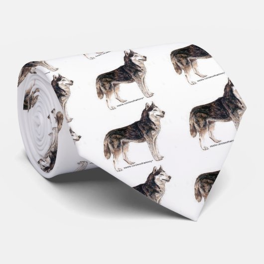 シベリア・ハスキー！ ネクタイ (ロール)