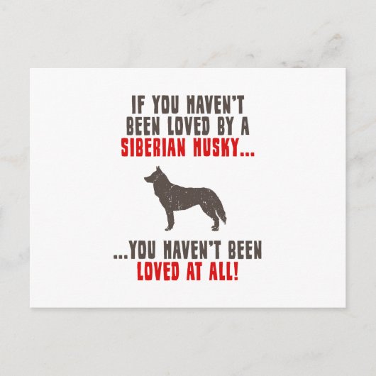 シベリア・ハスキー ポストカード (正面)
