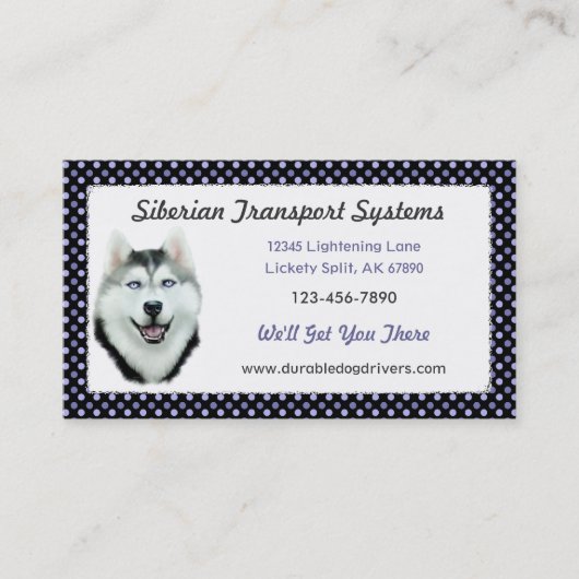 シベリア・ハスキー 名刺 (正面)