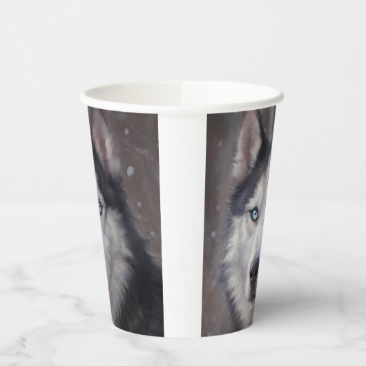 シベリア・ハスキー 紙コップ (左)
