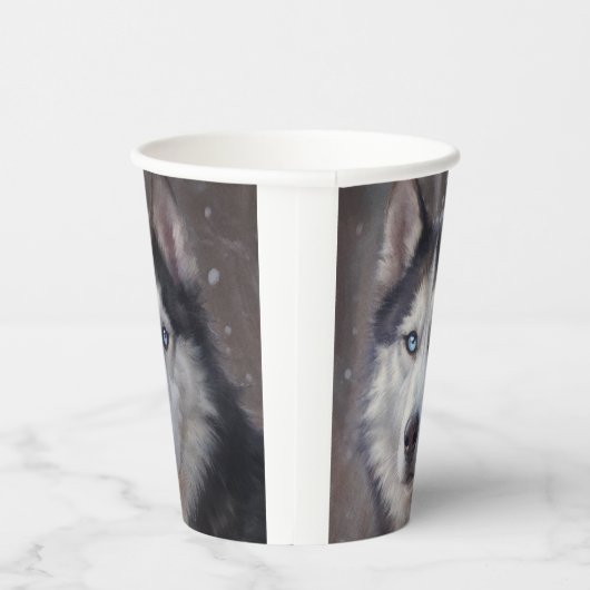 シベリア・ハスキー 紙コップ (右)