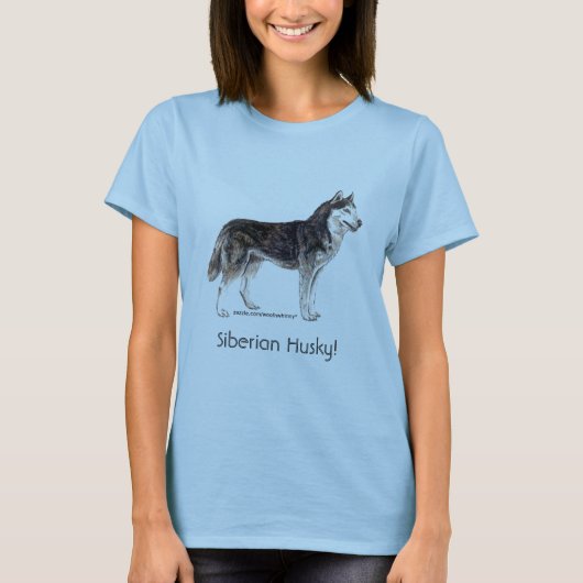 シベリア・ハスキー！ Tシャツ (正面)