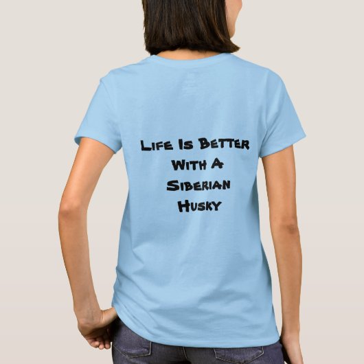 シベリア・ハスキー Tシャツ (裏面)