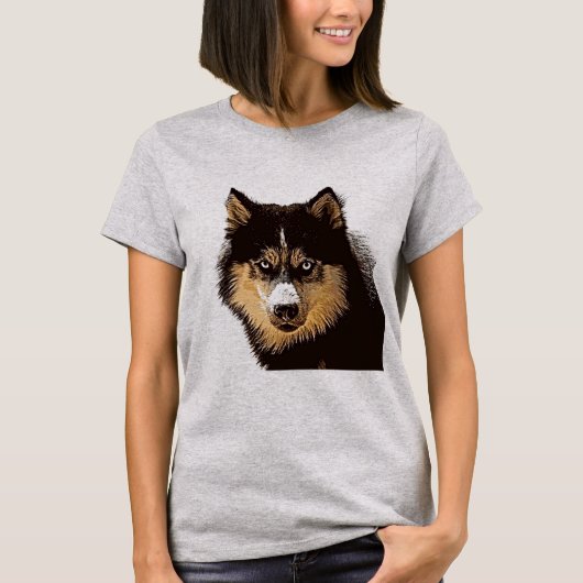 シベリア・ハスキー Tシャツ (正面)