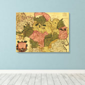 シベリア，ロシアのパノラマ地図シベリア，ロシア キャンバスプリント (インサイチュ (ウッドフロア))