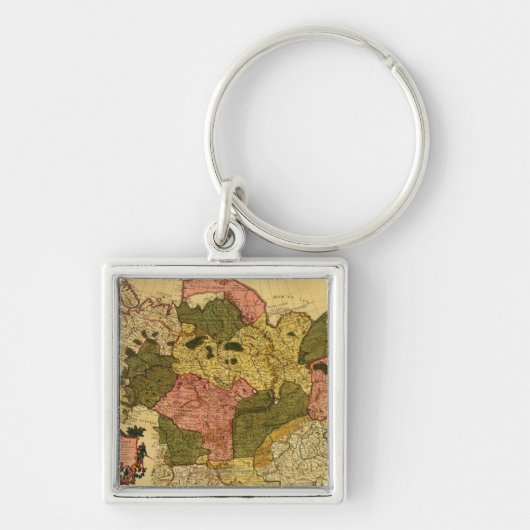 シベリア，ロシアのパノラマ地図シベリア，ロシア キーホルダー (正面)