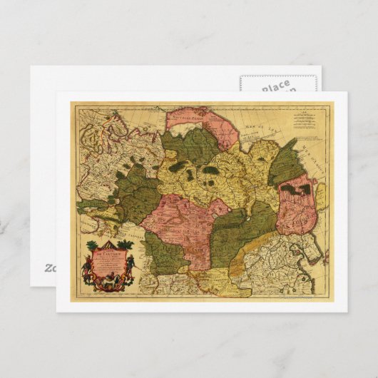 シベリア,ロシアのパノラマ地図シベリア,ロシア ポストカード (正面/裏面)