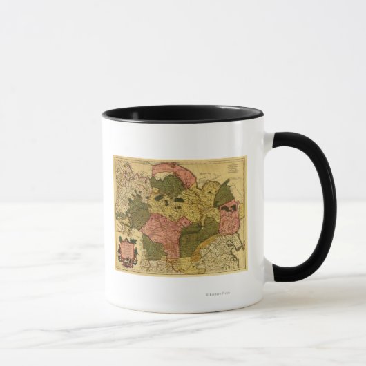 シベリア,ロシアのパノラマ地図シベリア,ロシア マグカップ (右)