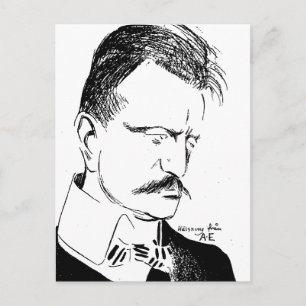シベリウス： Sketch by Albert Engstorem (1904) ポストカード